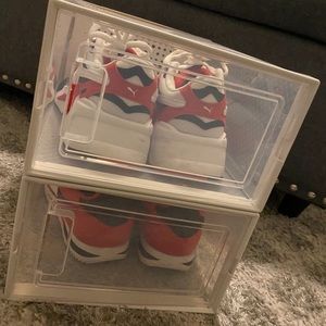 12 Pack Clear Stackable Shoe Boxes
